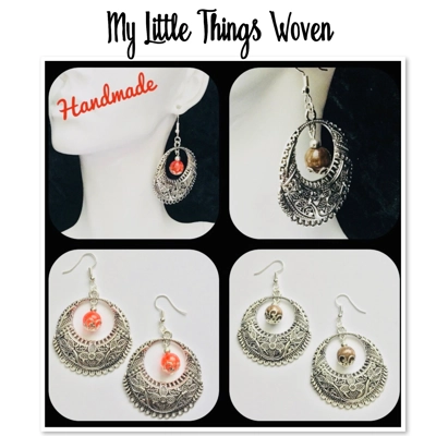 Large Hoop Silver Fashion Boho Dangle Earrings