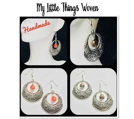 Large Hoop Silver Fashion Boho Dangle Earrings