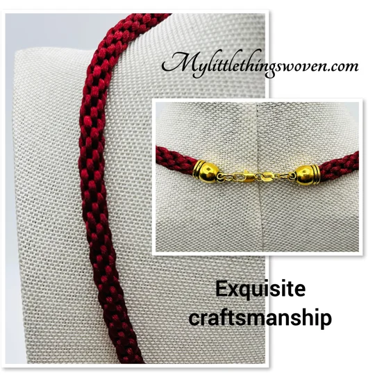 Horse Head Pendant Necklace And Bracelet, Red 2 piece set Gold Plated