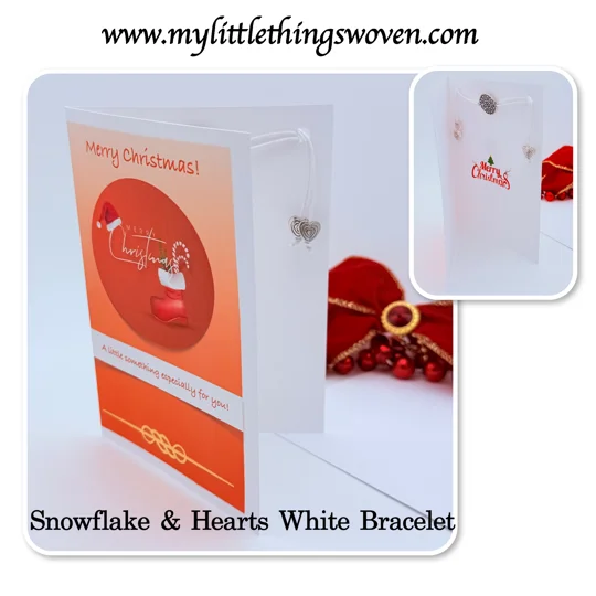 Christmas Card And Jewellery Gift, Friendship Gifts, Bracelets, Handmade
