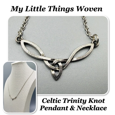 Silver Celtic Trinity Knot Pendant/Necklace - 18/20-inch Adjustable