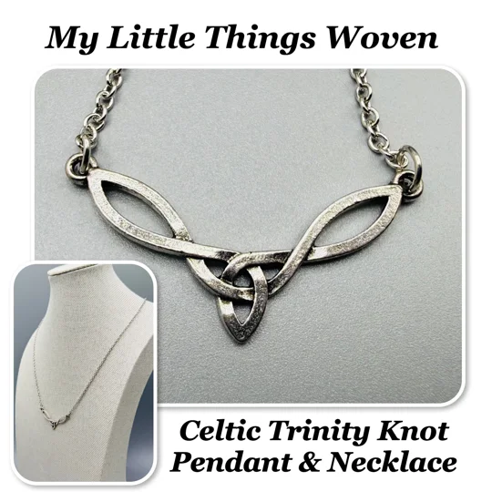 Silver Celtic Trinity Knot Pendant/Necklace - 18/20-inch Adjustable