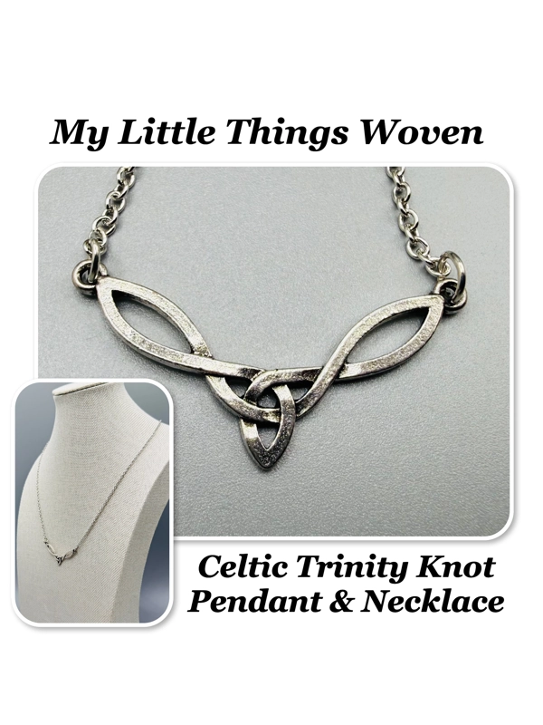 Silver Celtic Trinity Knot Pendant/Necklace - 18/20-inch Adjustable