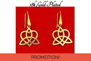 Gold Celtic Knot Heart Earri..