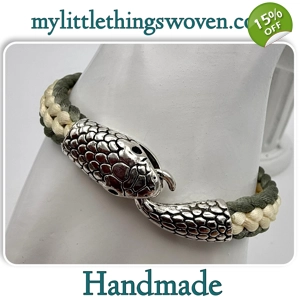 Men's Green & Cream Flat Bra..