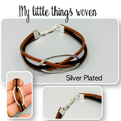 Real Leather Bracelets, Silver Plated, Choice of Colours, Handmade Real Leather Bracelets, Silver Plated, Choice of Colours, Handmade