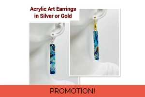 Blue Marble Dangle Drop Earr..