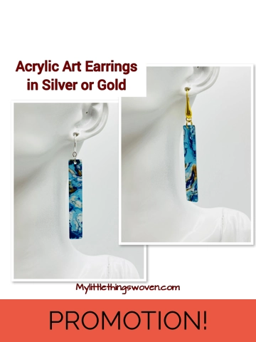 Blue Marble Dangle Drop..