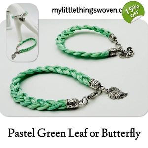 Pastel Green Braided Bracele..