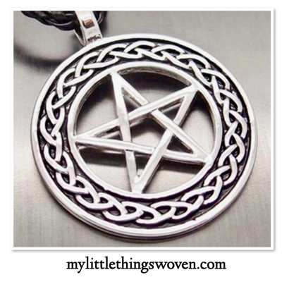 Men's Black Rope Pagan Pentagram Pentacle Star Pewter Pendant Adjustable 24" Men's Black Rope Pagan Pentagram Pentacle Star Pewter Pendant Adjustable 24"