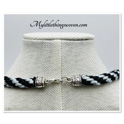 Cross Pendant And Necklace,Black and Silver