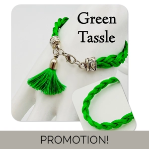 Green Braided Cord Bracelet ..