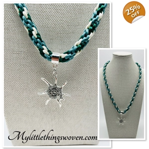 Teal Multicoloured Neck..