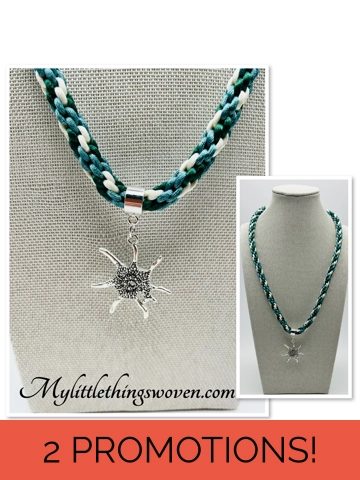 Teal Multicoloured Neck..