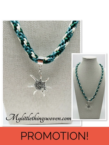 Teal Multicoloured Neck..