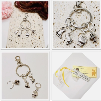 New Baby-theme Knitting and Crochet Stitch Markers With Gift Storage Bag