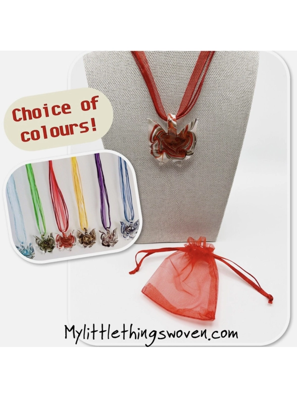 Butterfly Pendant & Necklace, Murano Glass, Handmade, Choice of Colours