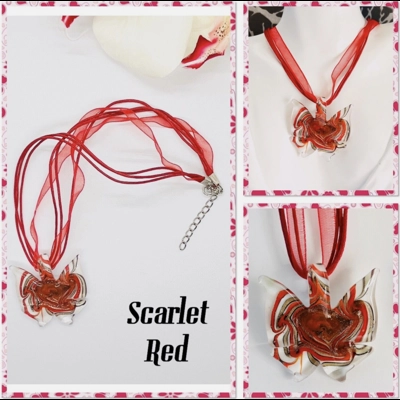 Butterfly Pendant & Necklace, Murano Glass, Handmade, Choice of Colours