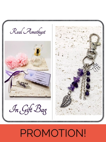 Real Amethyst Key Ring ..