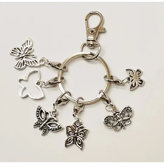 Set of 6 Butterfly Stitch Markers in choice of styles