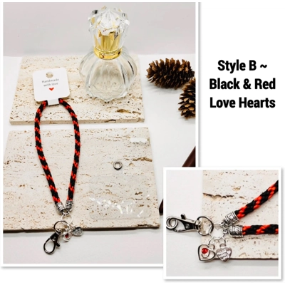 Phone Key bag Lanyard Wrist Strap With Universal Phone Tether Tab Pad Braided in 2 styles