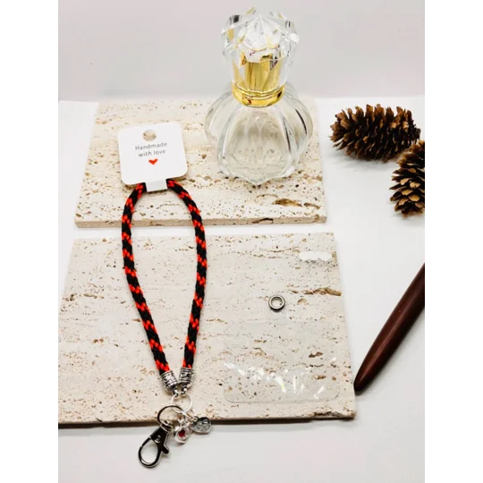 Phone Key bag Lanyard Wrist Strap With Universal Phone Tether Tab Pad Braided in 2 styles