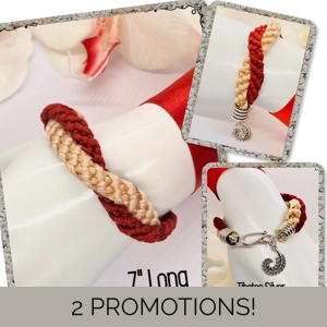 Red and Cream Twin Flat Brai..