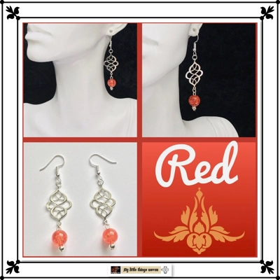 Eternity Dangle Drop Bead Boho Earrings Handmade