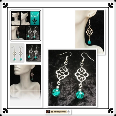 Eternity Dangle Drop Bead Boho Earrings Handmade