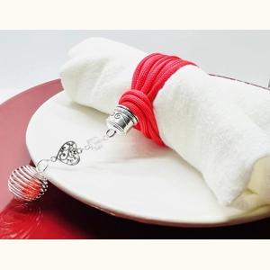 Red Serviette Napkin Rings Set of 2