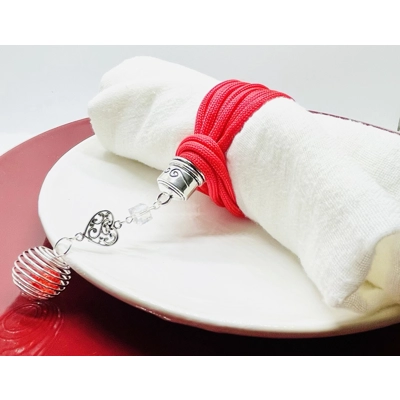 Red Serviette Napkin Rings Set of 2