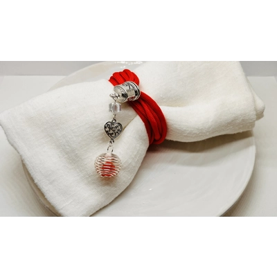 Red Serviette Napkin Rings Set of 2