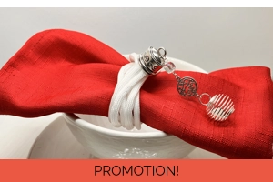 White Serviette Napkin Rings..