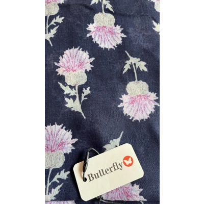 Navy Thistle Scarf By Butterfly