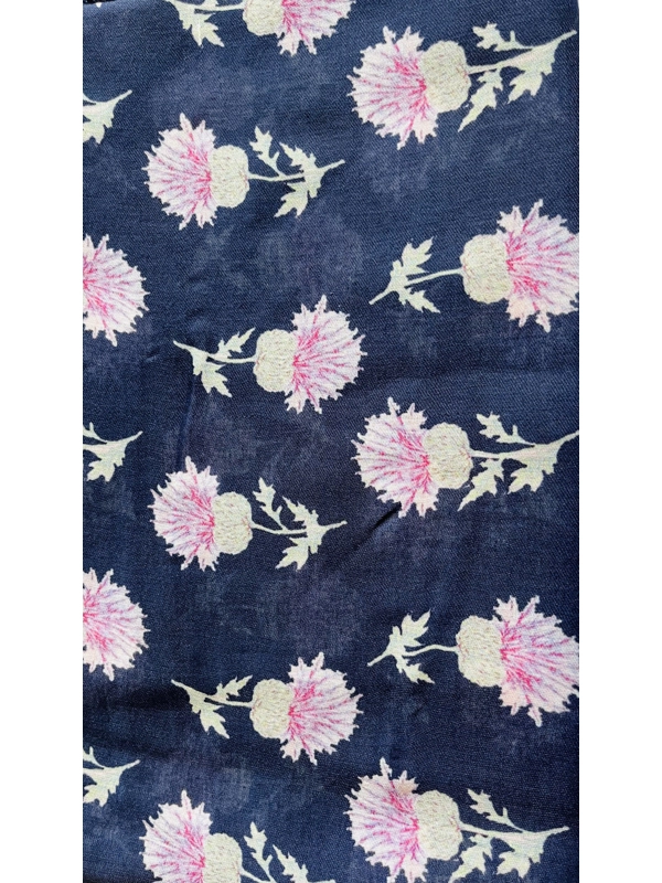 Navy Thistle Scarf By Butterfly