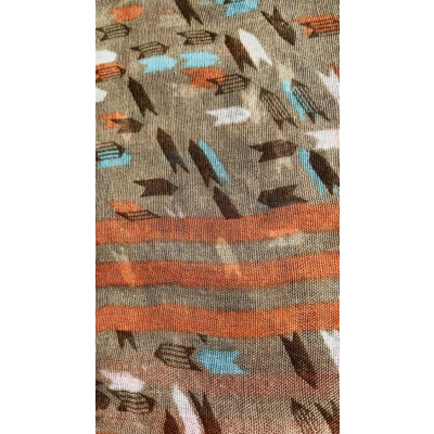 Vibrant Coffee and Orange multicoloured arrow print scarf by INTRIGUE Vibrant Coffee and Orange multicoloured arrow print scarf by INTRIGUE