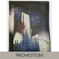 Blue and Black Abstract Prin..