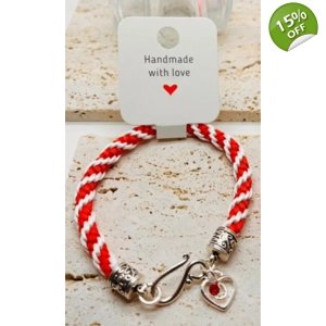 Red & White Silk Kumihi..