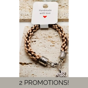 Beige & Brown Silk Kumihimo ..