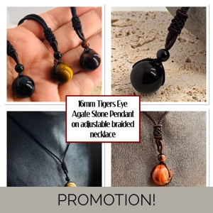 16mm Tiger Eye Agate Stone B..