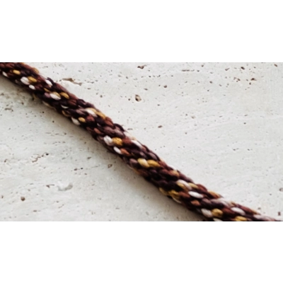 Brown Cord Bracelet with Conch Shell Dangle Charm, Silver