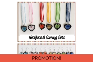 Murano Lampwork Glass Heart ..