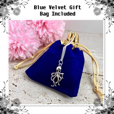 Octopus Pendant And  Necklace Silver