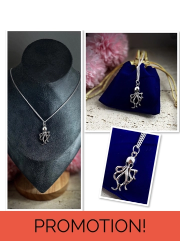 Octopus Pendant And  Ne..