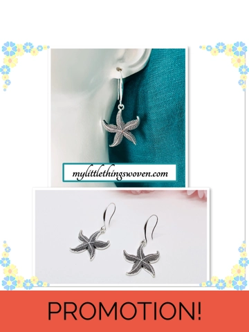 Starfish Dangle Drop Ea..