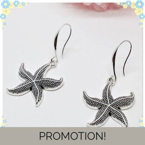 Starfish Dangle Drop Ea..