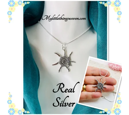 Starfish Necklace And Pendant, Stirling Silver