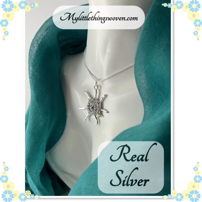 Starfish Necklace And Pendant, Stirling Silver
