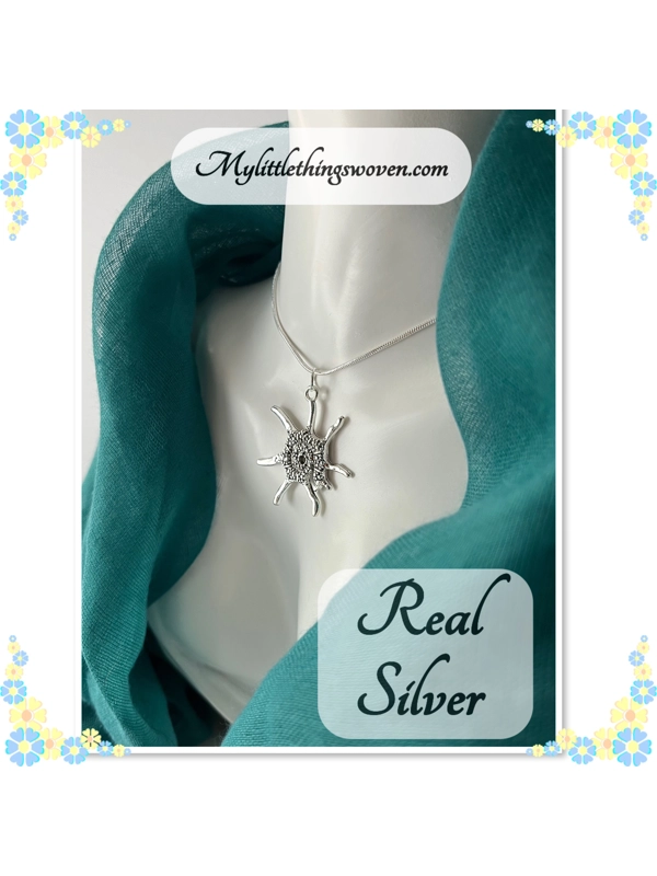 Starfish Necklace And Pendant, Stirling Silver