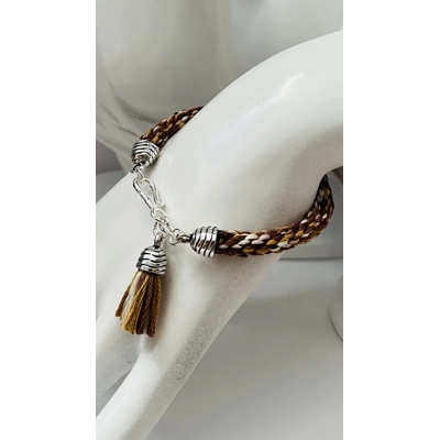 Brown Ammonite Fossil Necklace & Pendant + Bracelet 2 piece set Handmade Brown Multi